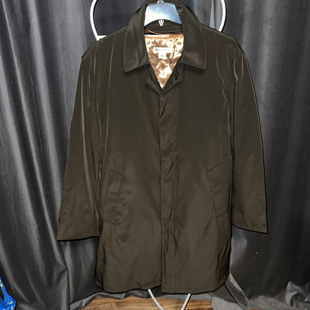 Mens Wilkie Rodriguez lined rain coat chocolate 44 regular double lined warm